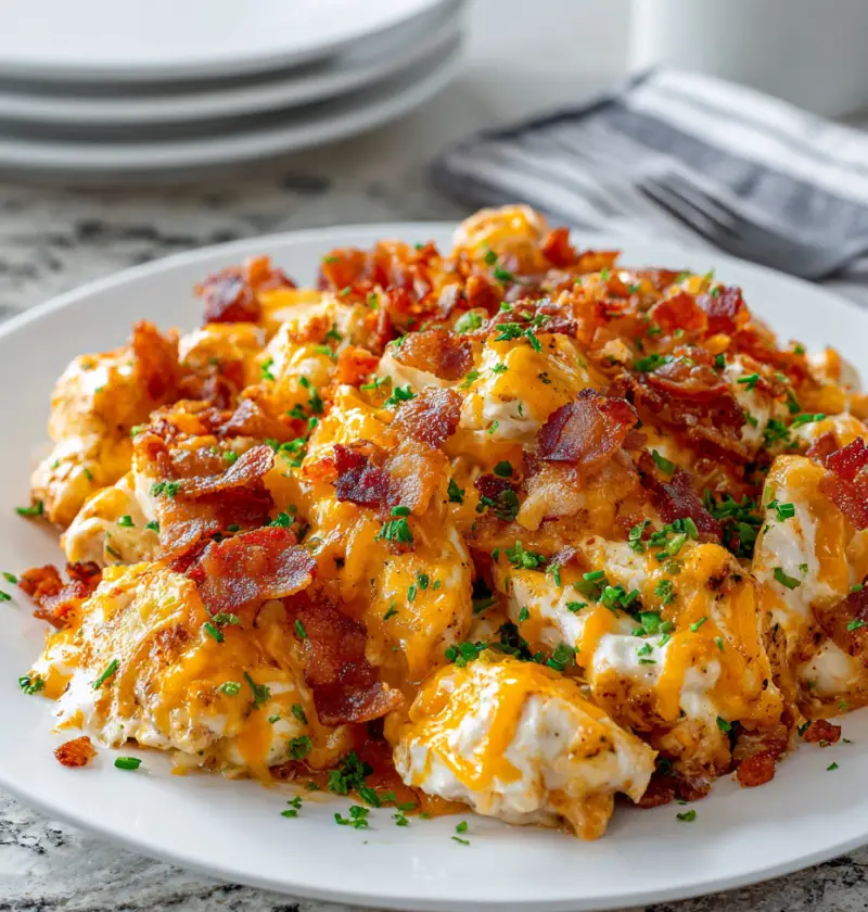 Slow Cooker Cheesy Bacon Ranch Chicken