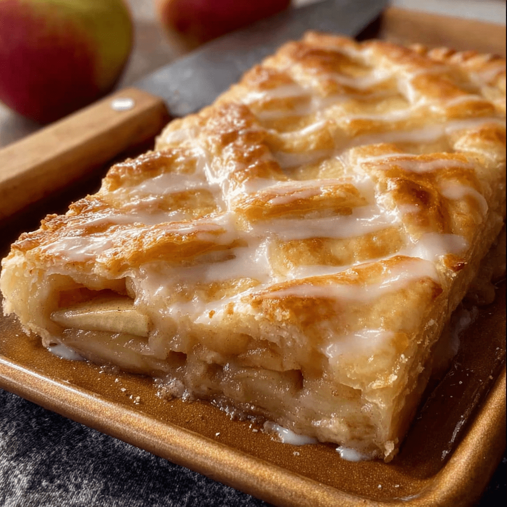 Glazed Apple Slab Pie