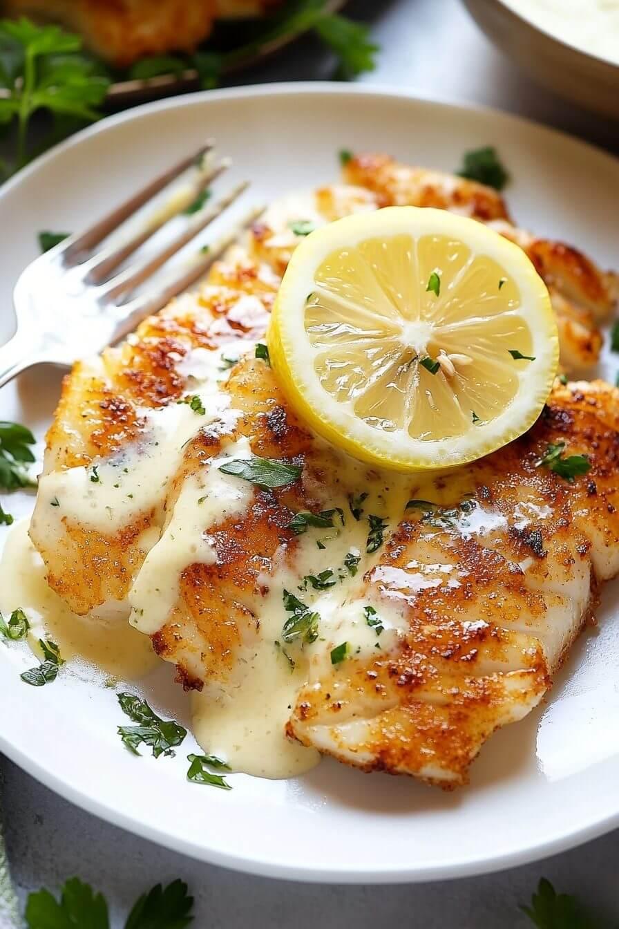 Pan-Fried Tilapia with Lemon Butter Sauce