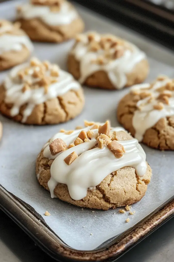 White Chocolate Reese’s Cheesecake Cookies