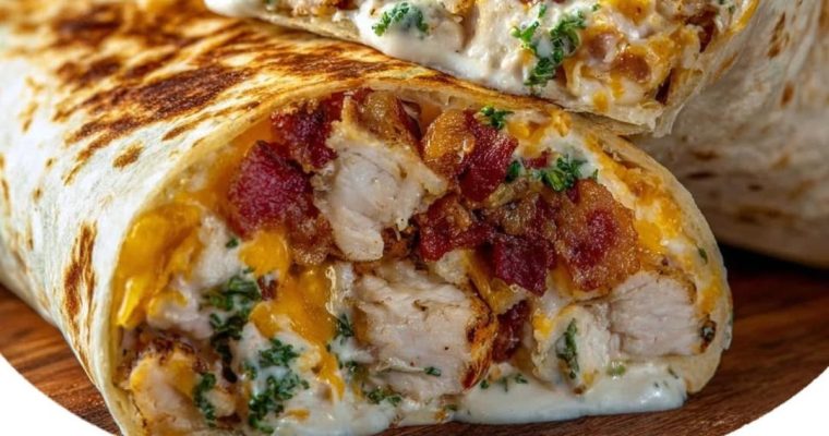 Crunchy Bacon Chicken Ranch Wrap