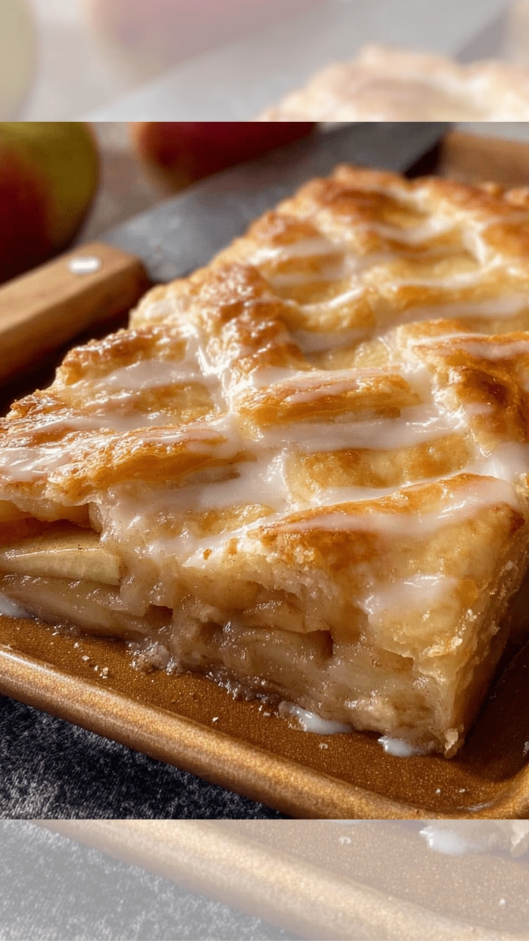 Glazed Apple Slab Pie