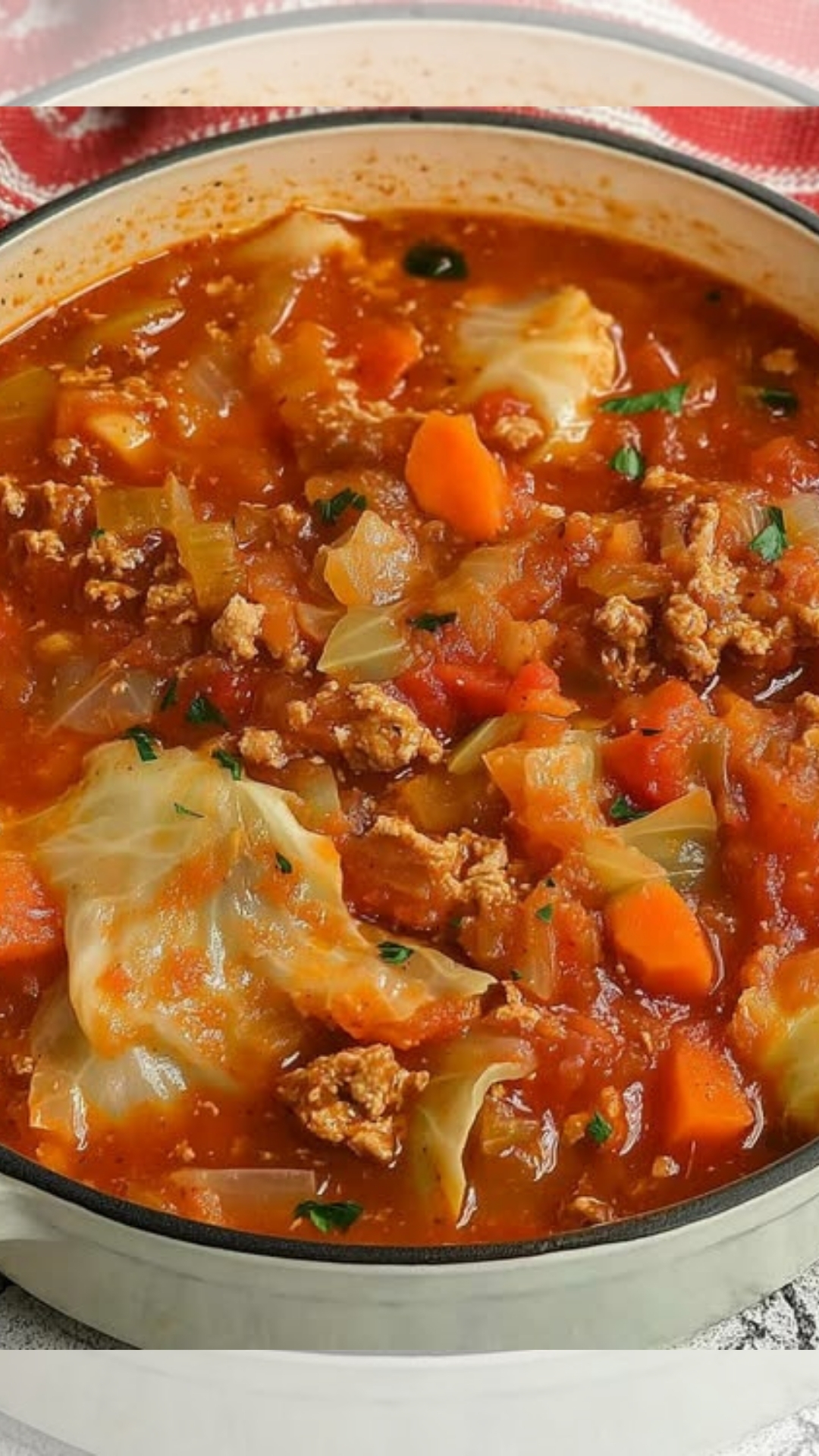 Slow Cooker Unstuffed Cabbage Roll Soup