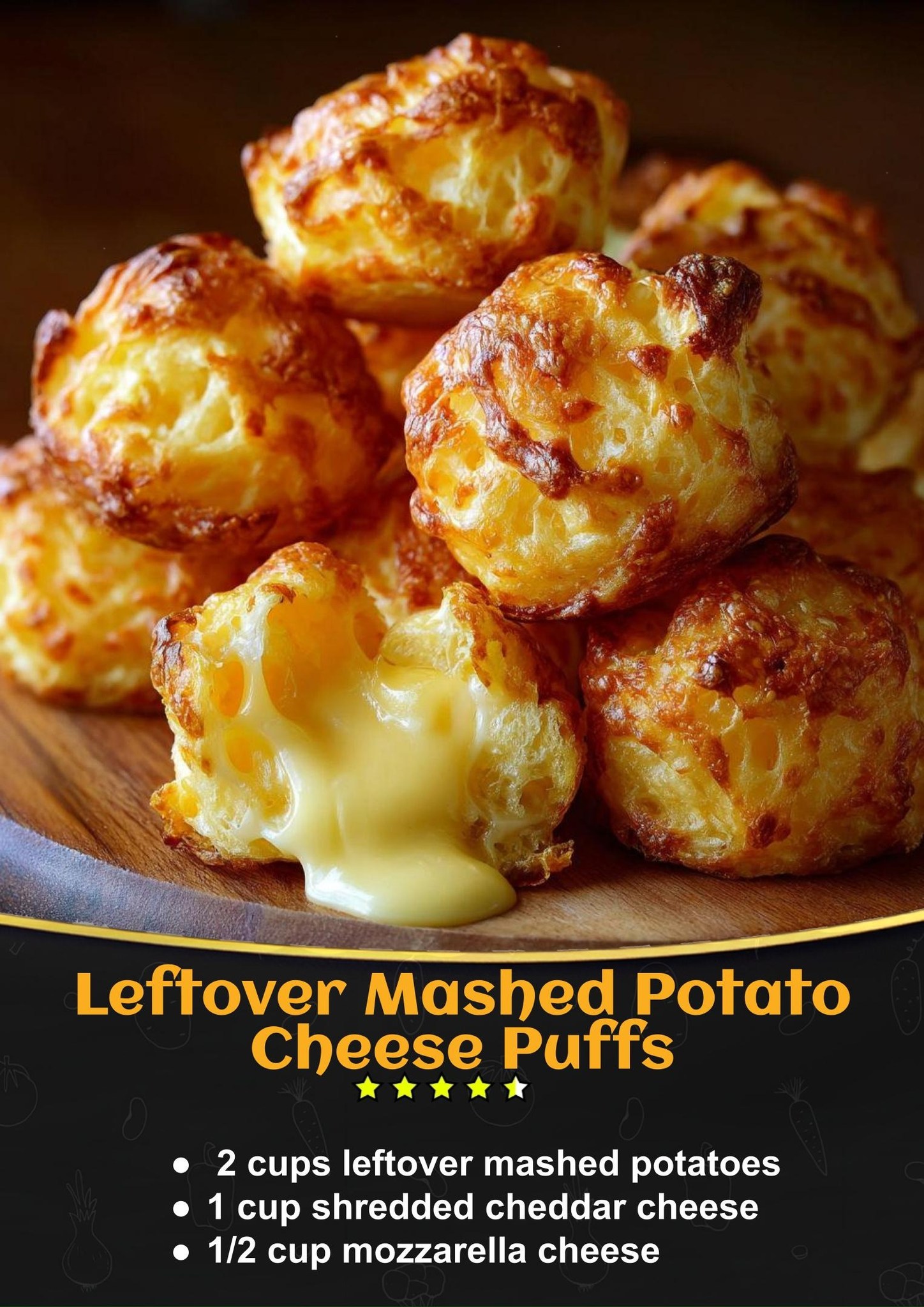 Leftover Mashed Potato Cheese Puffs