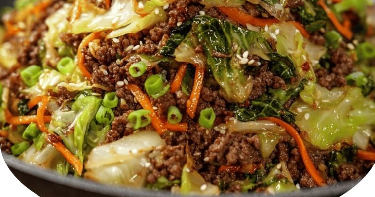 Healthy Chinese Ground Beef Cabbage