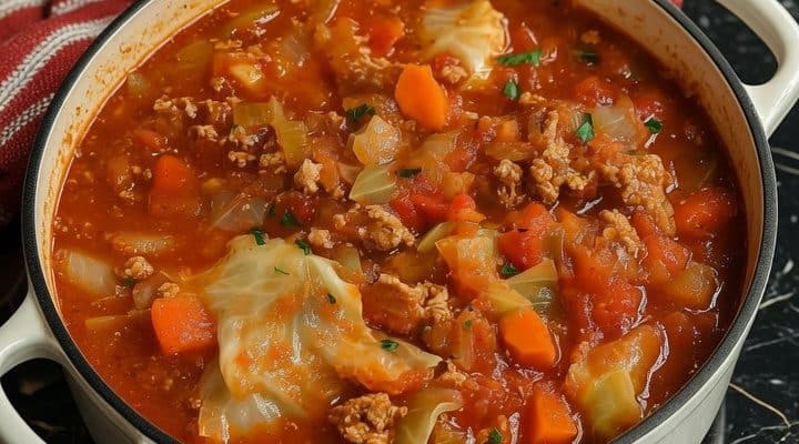 Slow Cooker Unstuffed Cabbage Roll Soup