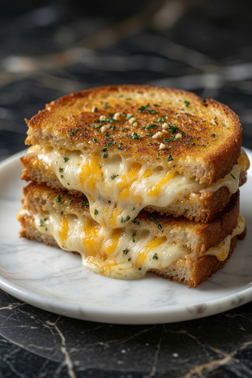 Garlic Bread Grilled Cheese