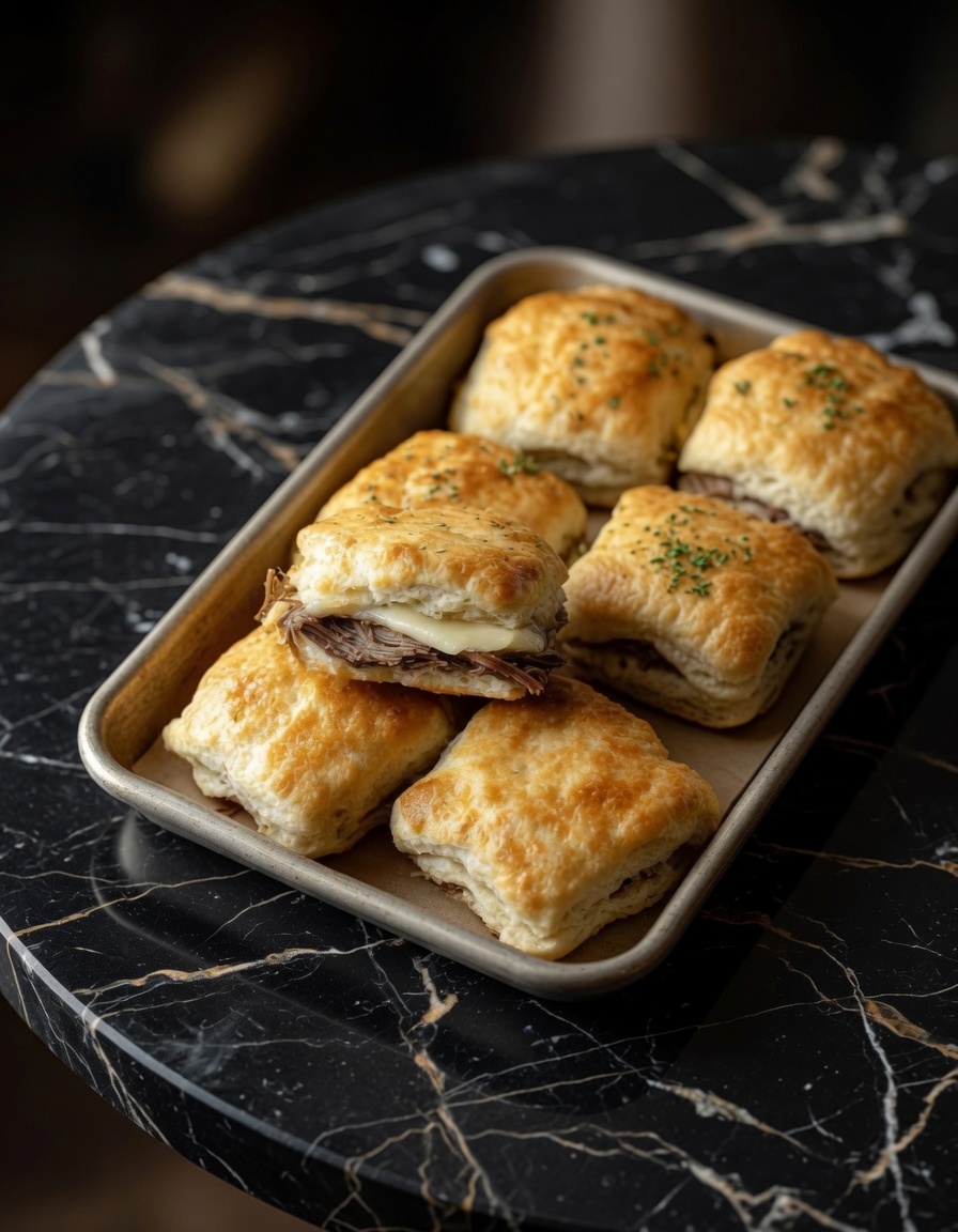 Baked French Dip Biscuits