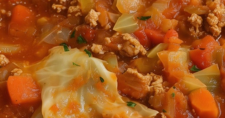 Slow Cooker Unstuffed Cabbage Roll Soup