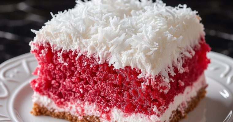 Raspberry Zinger Poke Cake