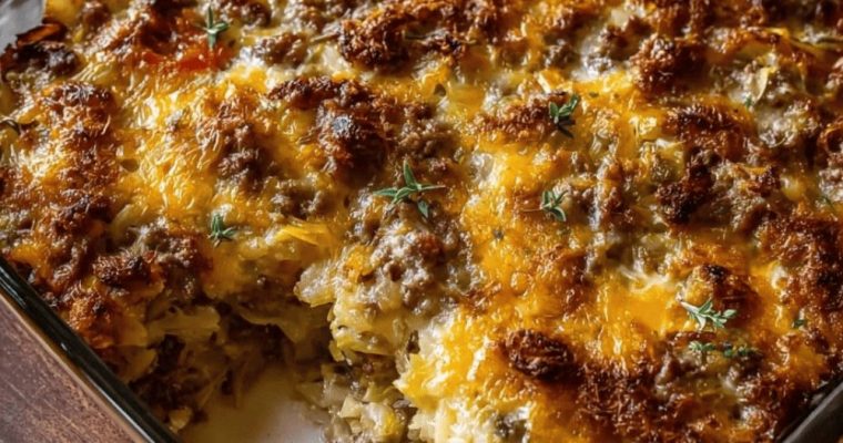 Southern Style Cabbage Beef Bake