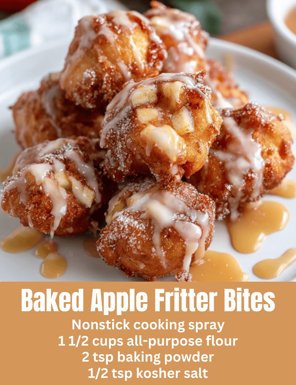 Baked Apple Fritter Bites