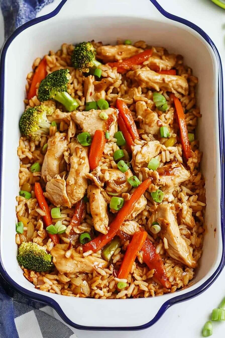 Teriyaki Chicken and Rice Casserole