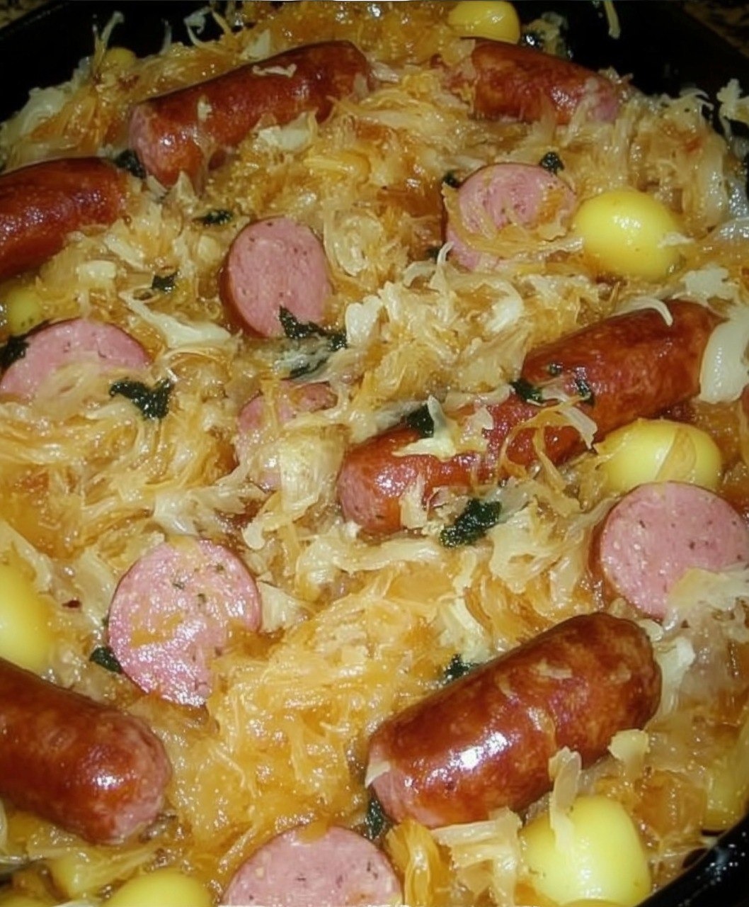 Polish Sausage, Sauerkraut And Potatoes (Crockpot)