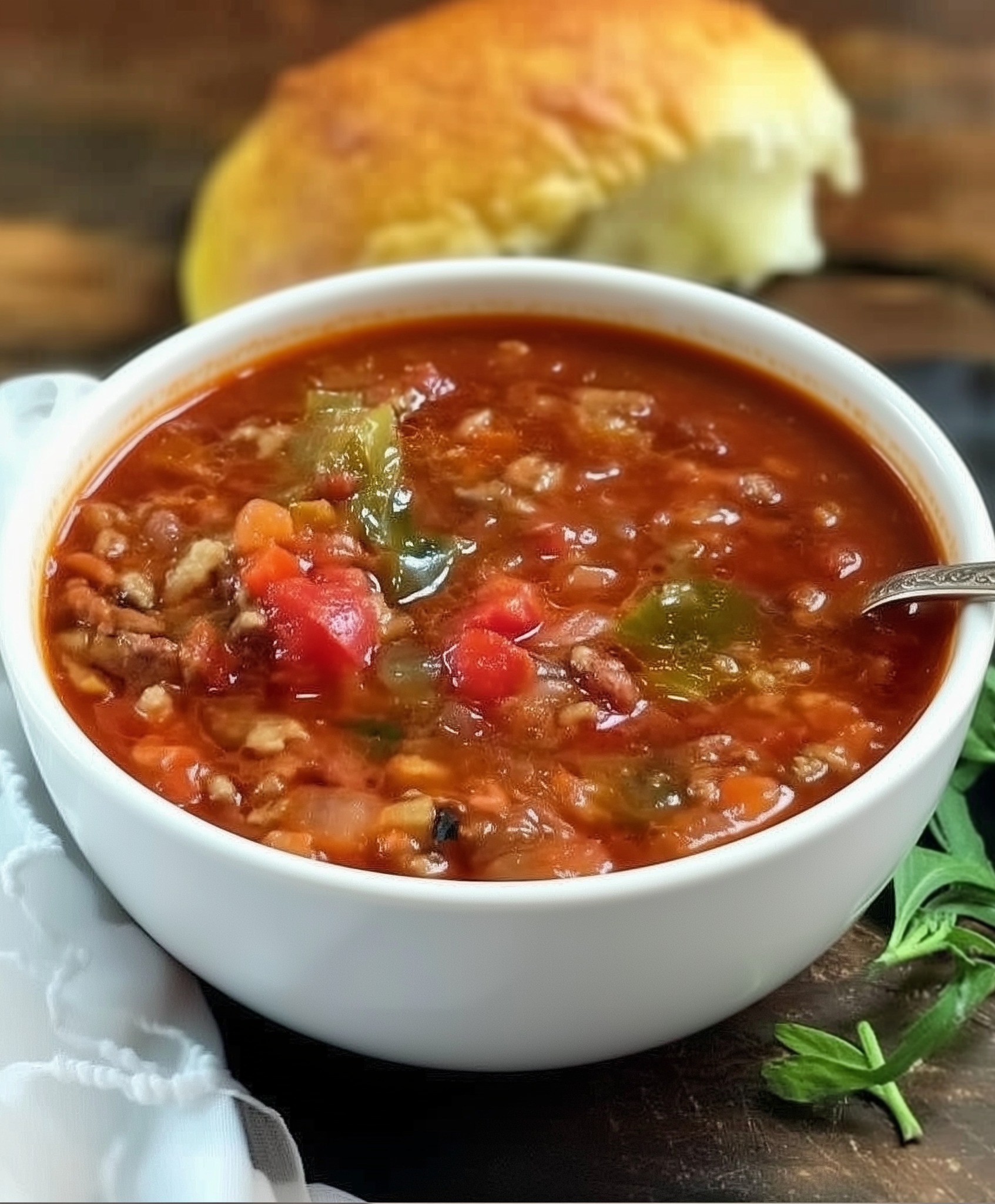 Stuffed Pepper Soup in the Slow Cooker