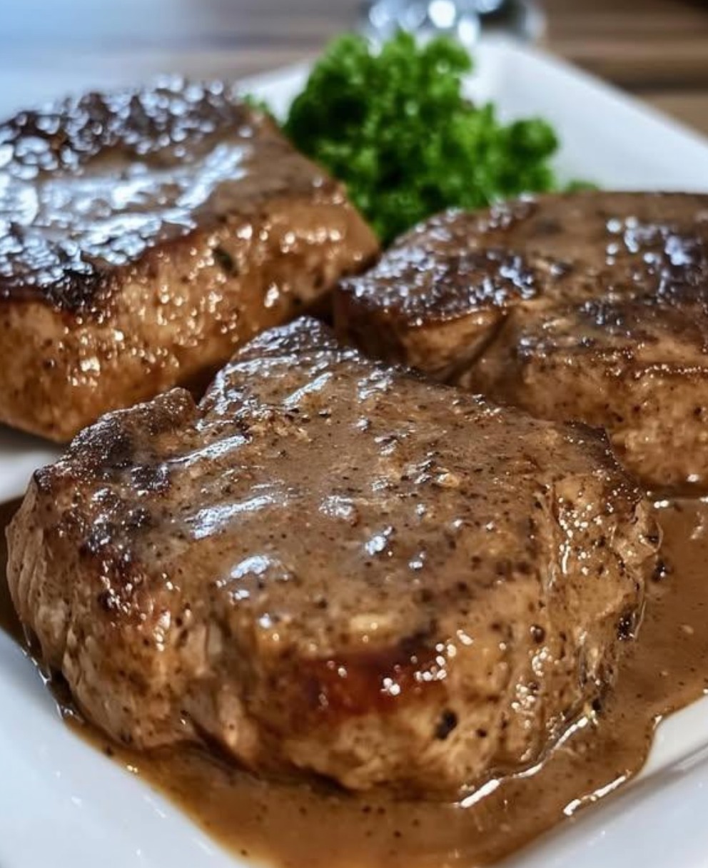 Salisbury Steak with Garlic Mashed Potatoes and Mushroom Gravy