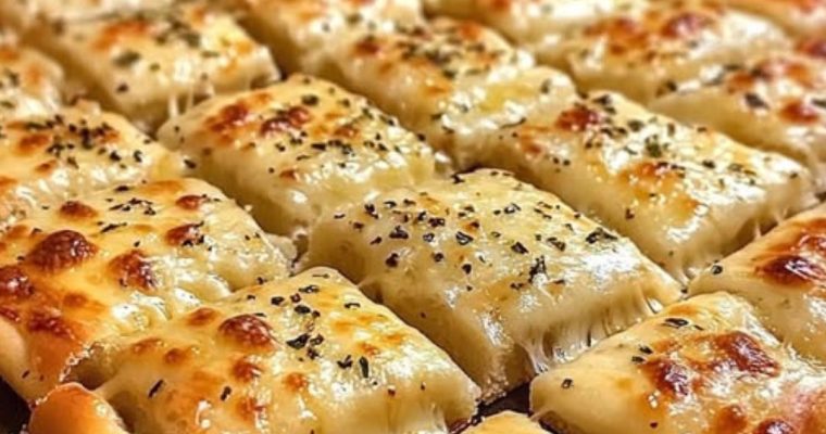 Homemade Cheesy Garlic Breadsticks