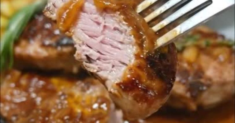 Smothered Pork Chops with Onions in Red Eye Gravy