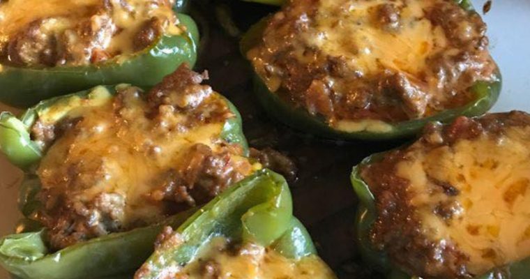 Parmesan Chicken Stuffed Peppers