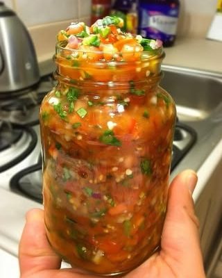 Pico de Gallo Salsa with Sweet Potatoes