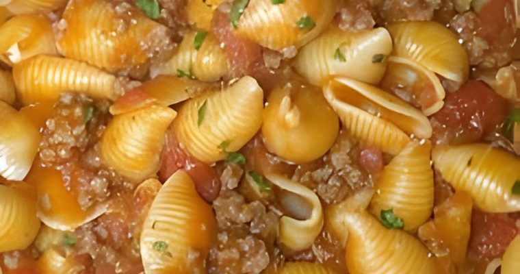 Pasta Shells with Ground Beef