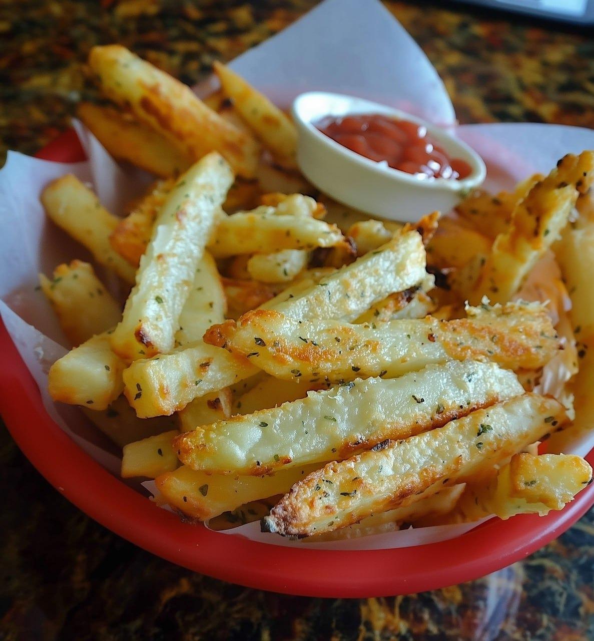 BAKED GARLIC PARMESAN POTATO WEDGES