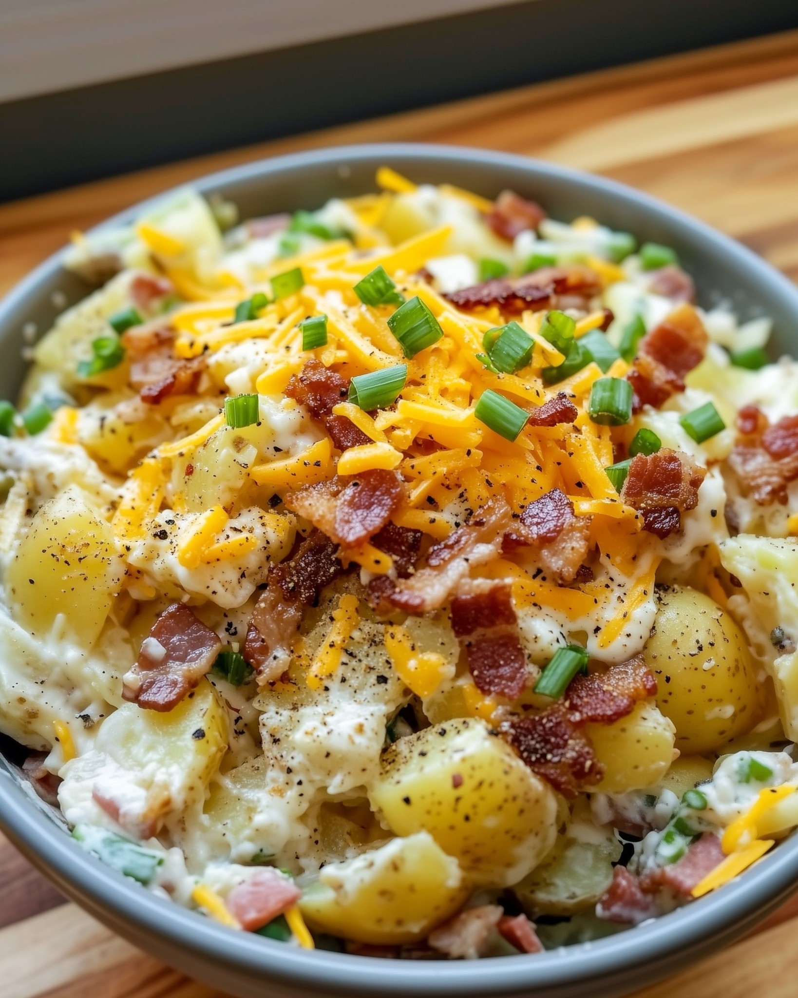 No-Mayo Loaded Baked Potato Salad