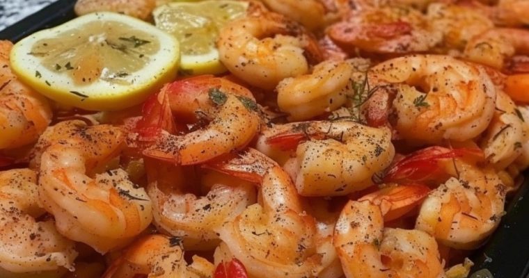 Lemon Butter Baked Shrimp