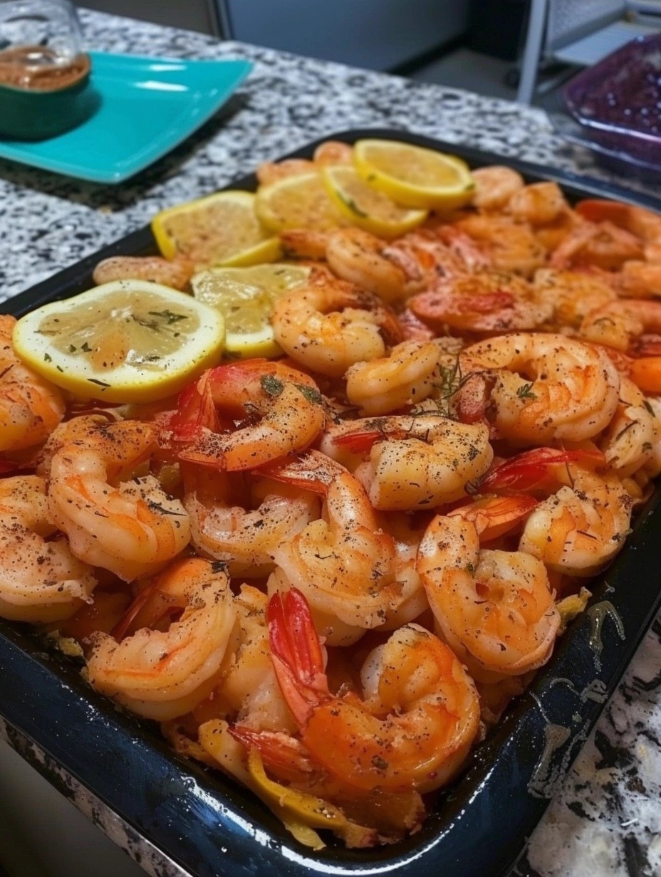 Lemon Butter Baked Shrimp