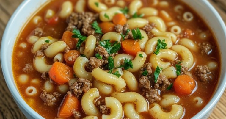 Beef and Macaroni Soup