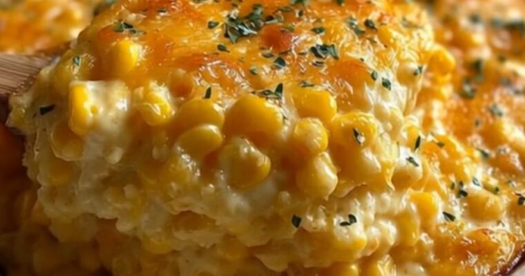 Cheesy, Creamy Cornbread Casserole