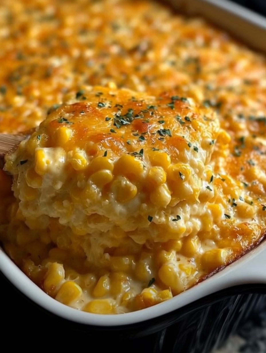 Cheesy, Creamy Cornbread Casserole