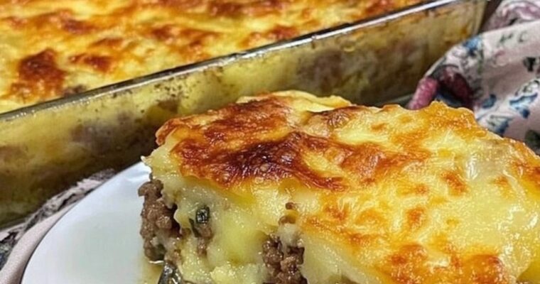 Meatloaf with Mashed Potatoes & Cheese