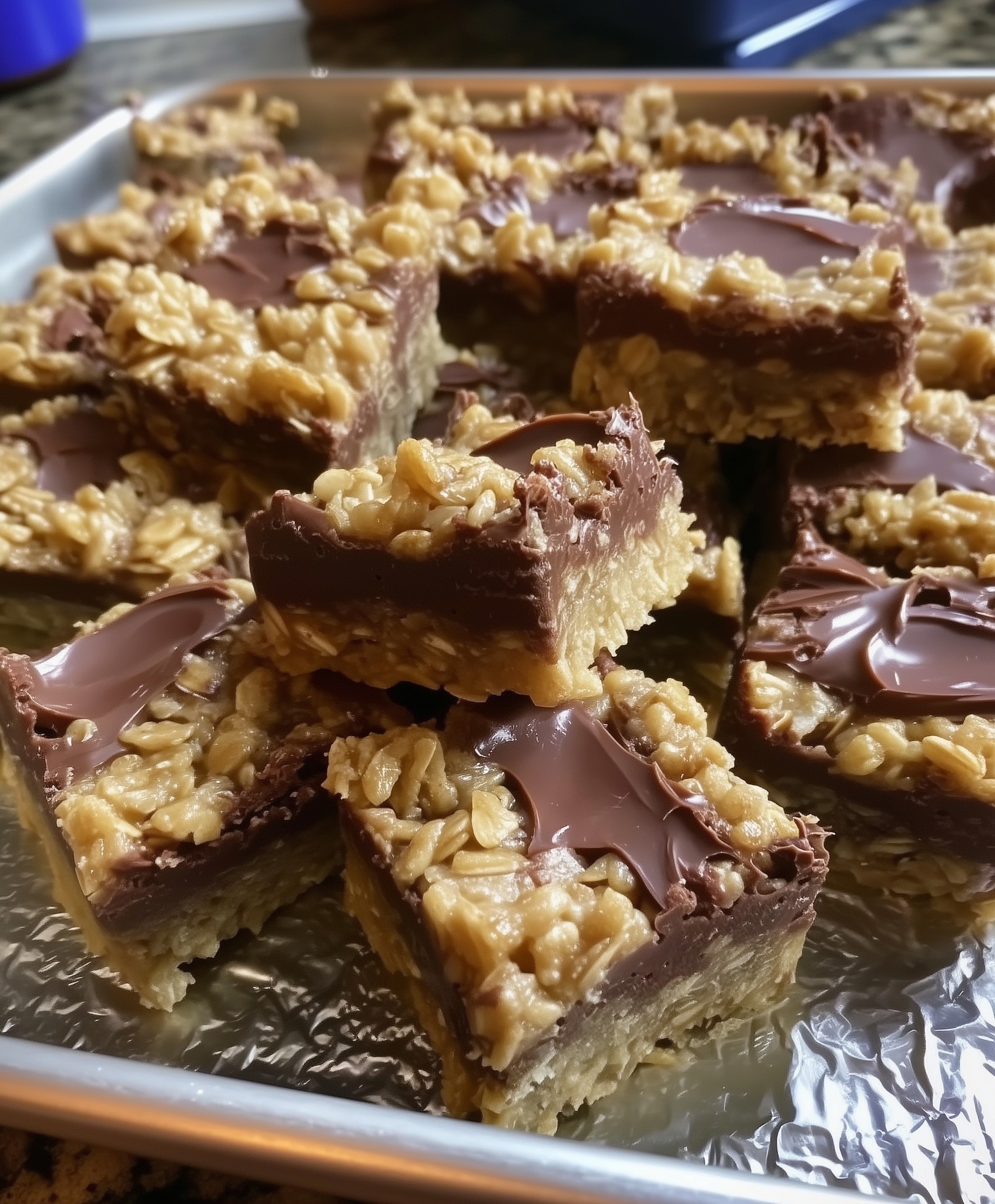 No Bake Chocolate Oat Bars