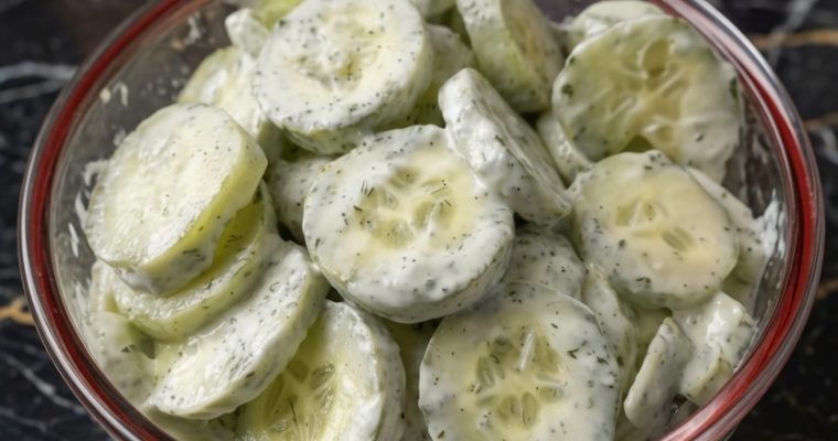 Dad’s Creamy Cucumber Salad