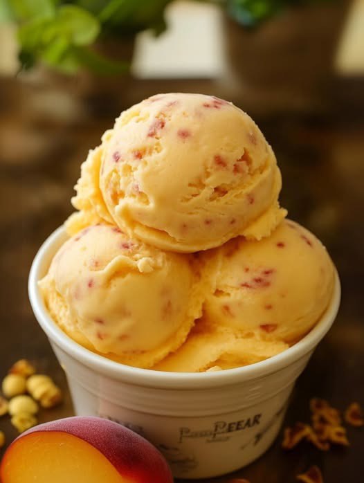 Fresh Peach Ice Cream