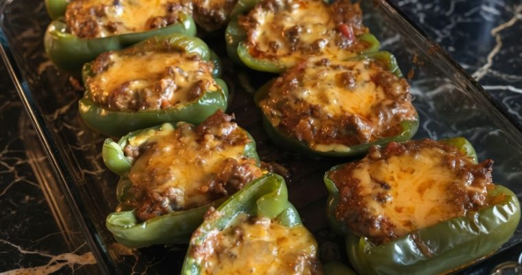 Parmesan Chicken Stuffed Peppers