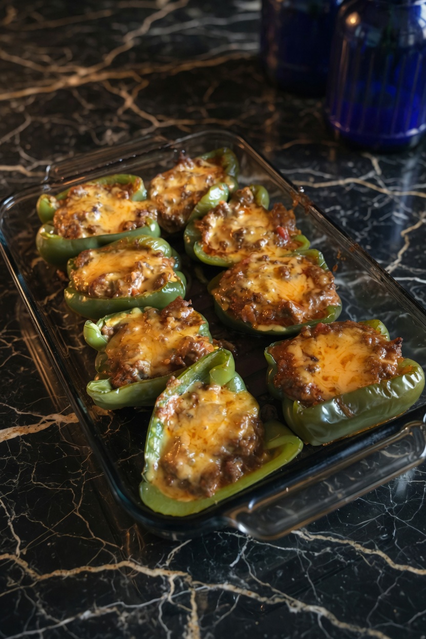 Parmesan Chicken Stuffed Peppers