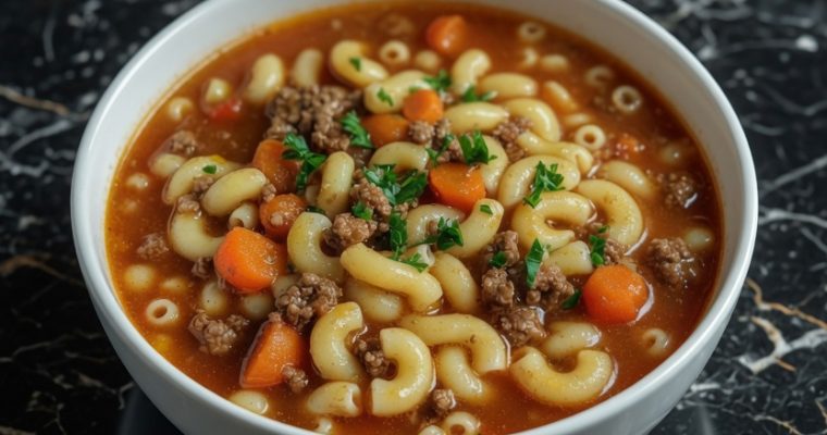 Beef and Macaroni Soup