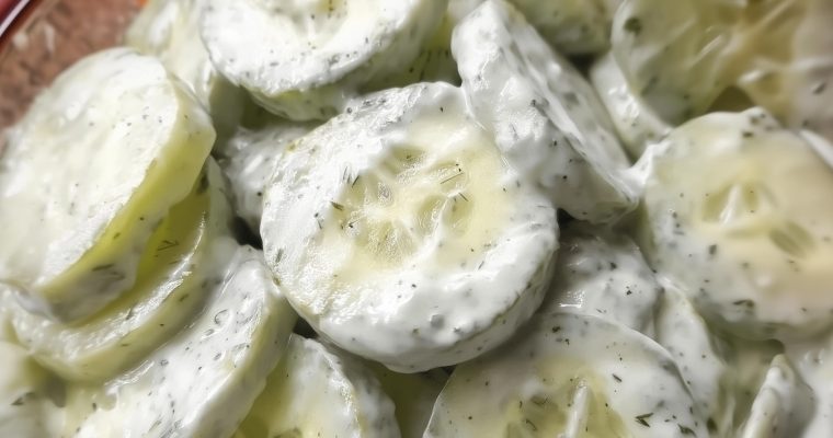 Dad’s Creamy Cucumber Salad