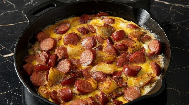 Cheese, Potato and Smoked Sausage Casserole