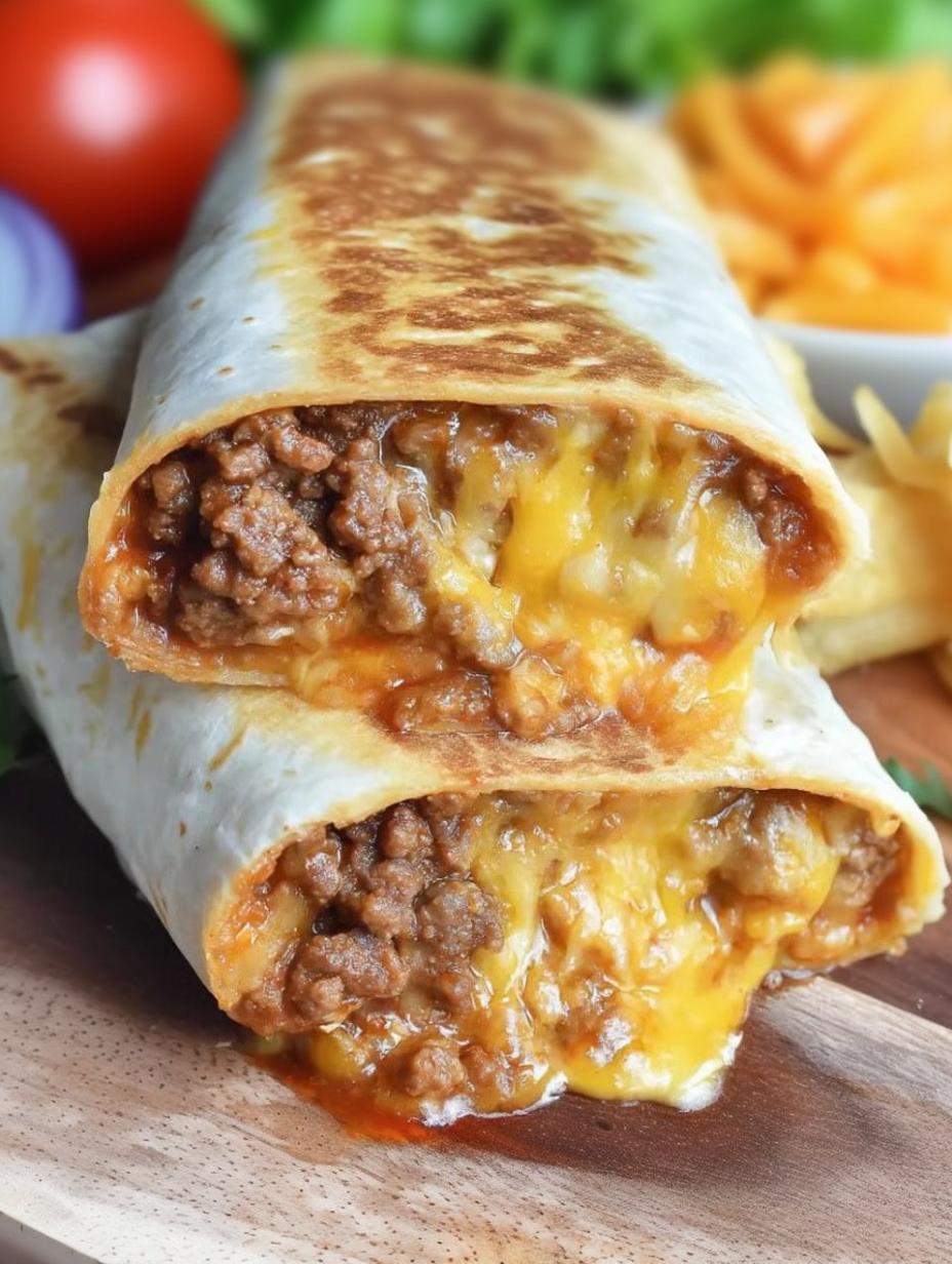 Sloppy Joe Grilled Burritos