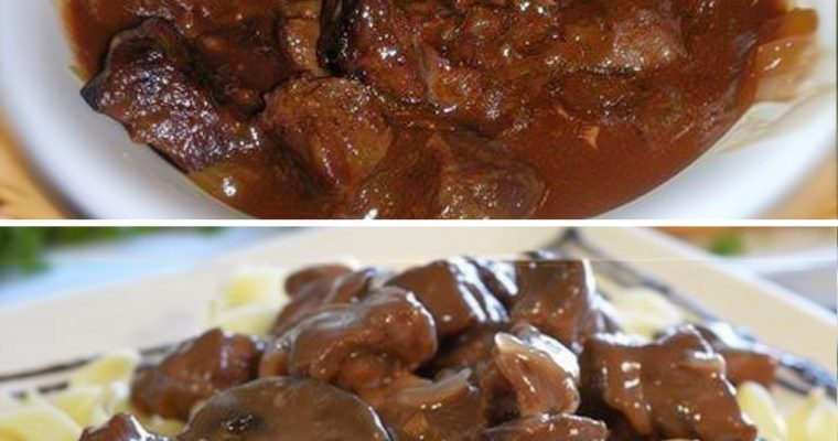 The Coziest, Creamiest Beef Tips with Egg Noodles