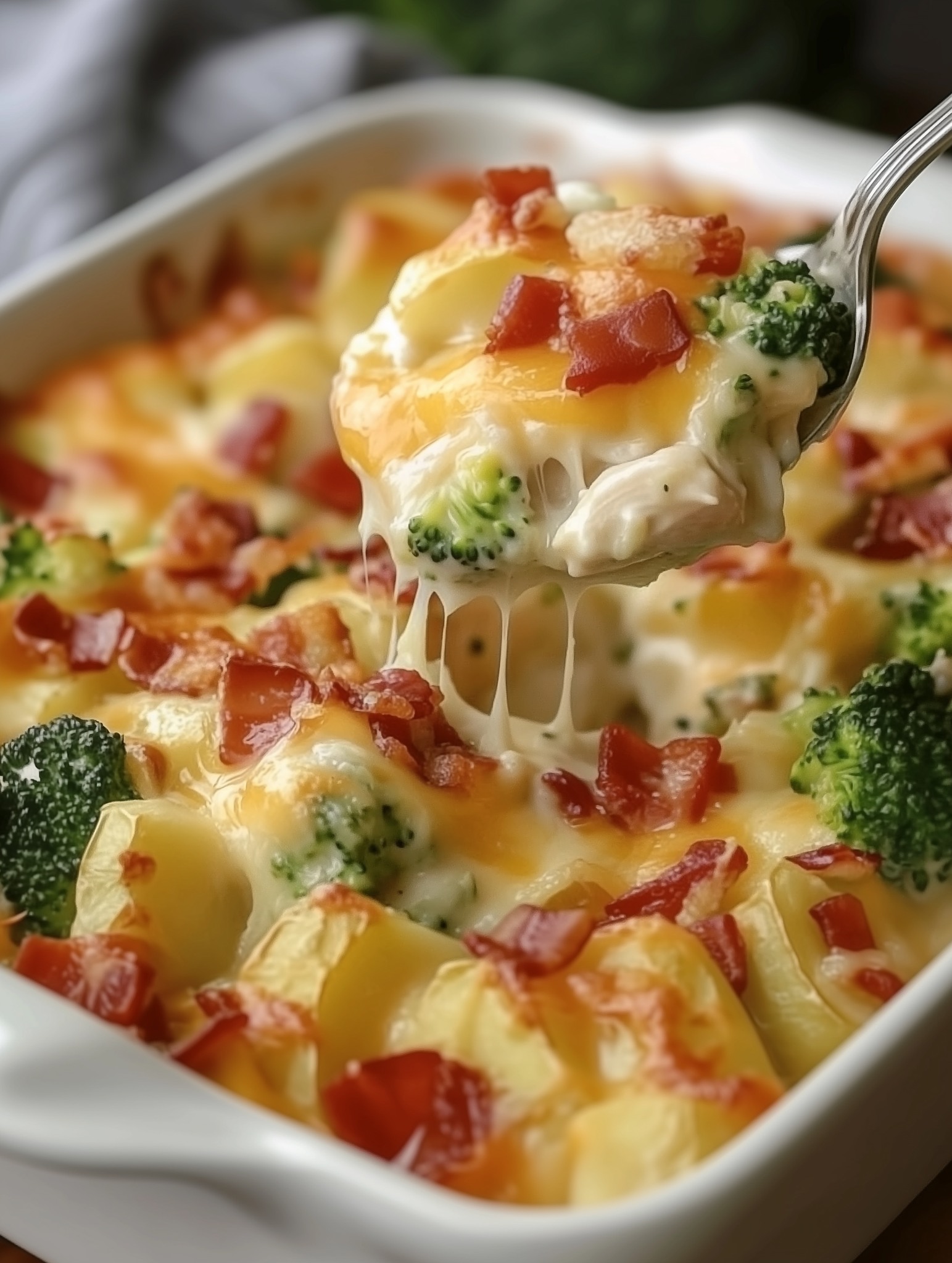 Broccoli, Rice, Chicken and Cheese Casserole