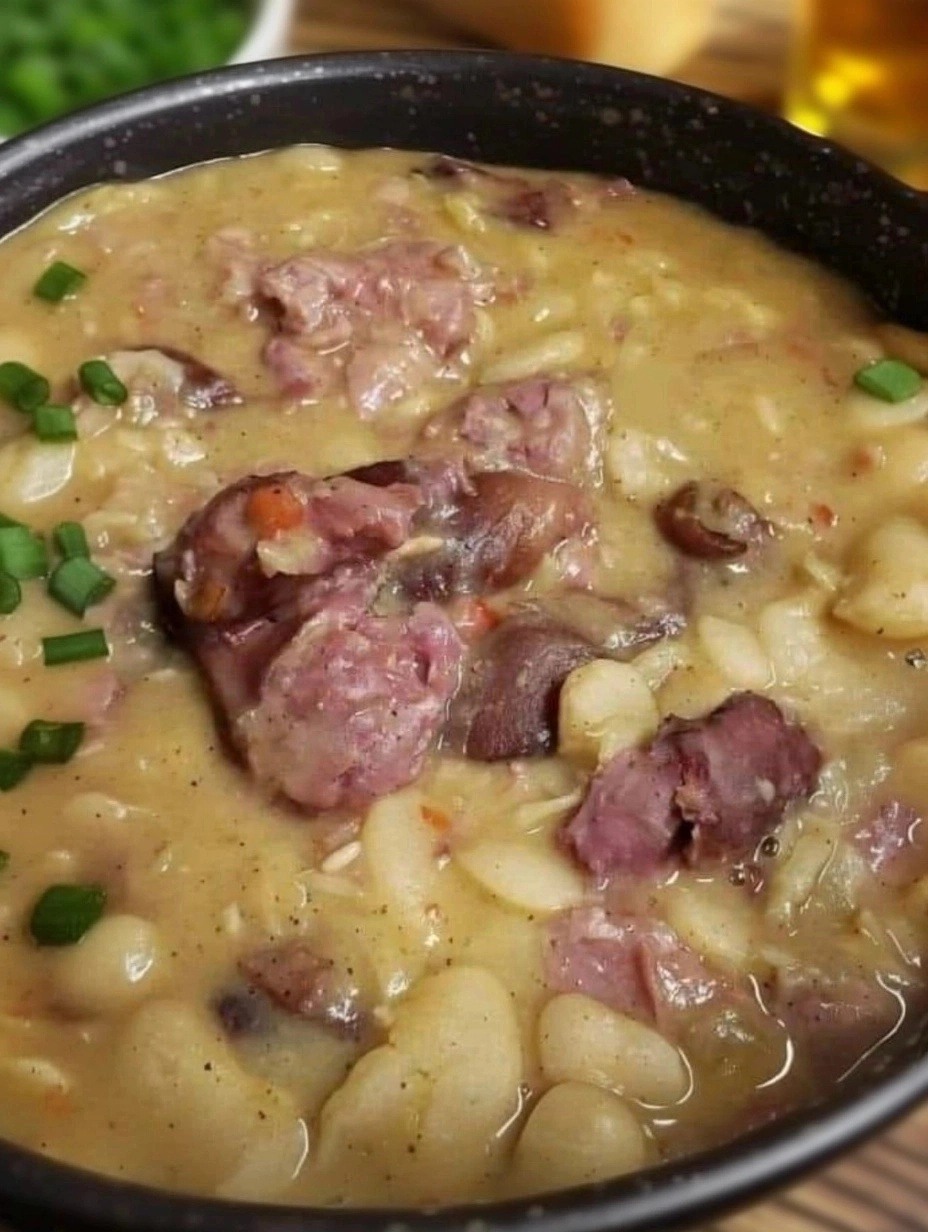 Beans Cooked with Ham Hocks