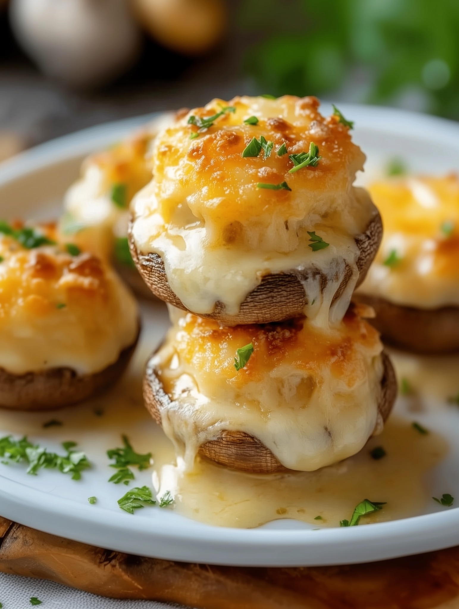 Savory Crab Stuffed Mushrooms