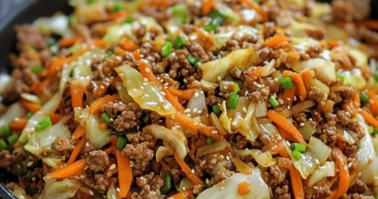 BLACK PEPPER BEEF AND CABBAGE STIR FRY