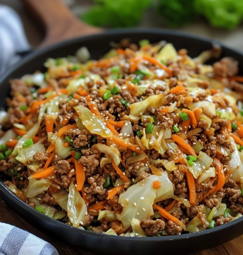 BLACK PEPPER BEEF AND CABBAGE STIR FRY