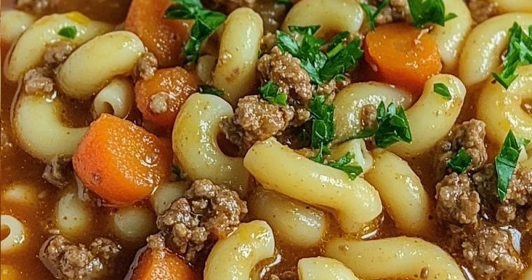 Beef and Macaroni Soup