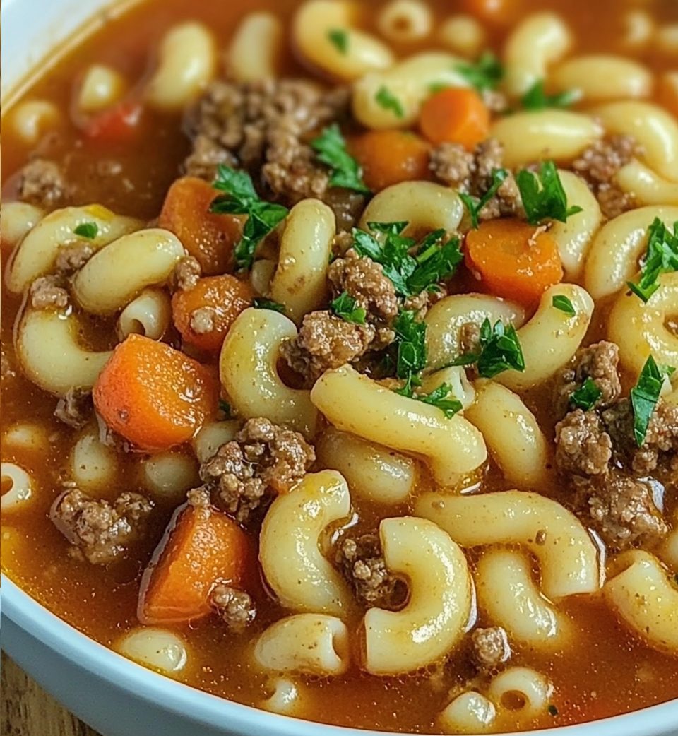 Beef and Macaroni Soup